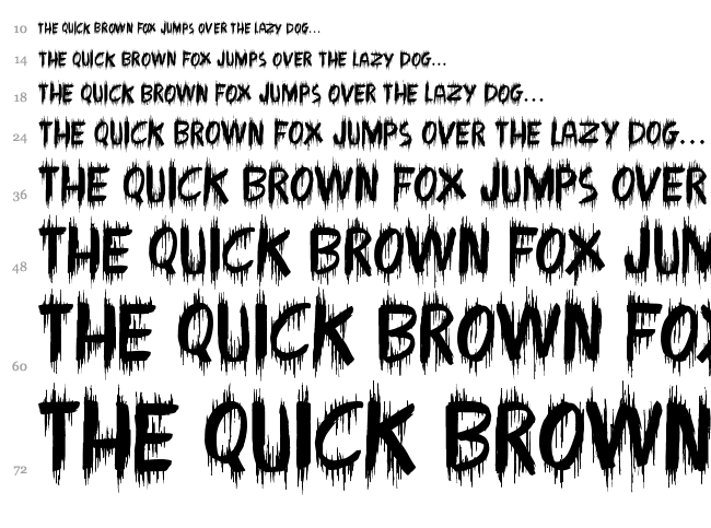 Madman Howling font waterfall